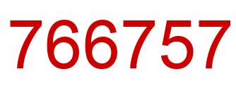 Number 766757 red image