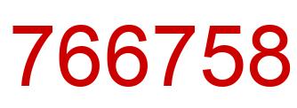 Number 766758 red image