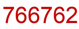 Number 766762 red image