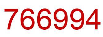 Number 766994 red image