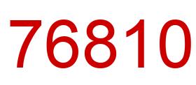 Number 76810 red image