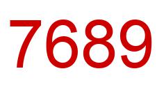 Number 7689 red image