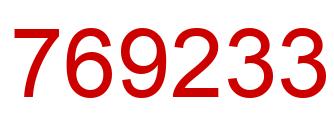 Number 769233 red image