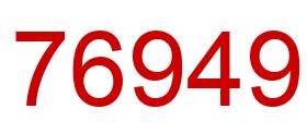 Number 76949 red image