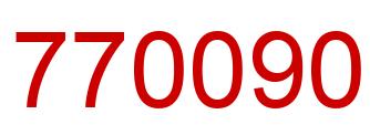 Number 770090 red image