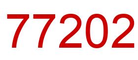 Number 77202 red image