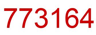 Number 773164 red image