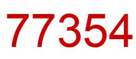Number 77354 red image