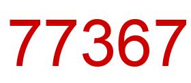 Number 77367 red image