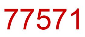 Number 77571 red image