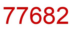 Number 77682 red image