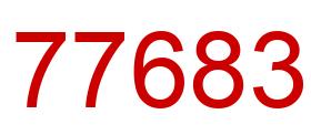 Number 77683 red image