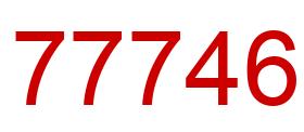Number 77746 red image