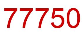 Number 77750 red image