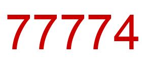 Number 77774 red image