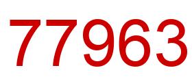 Number 77963 red image