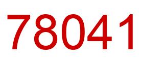 Number 78041 red image