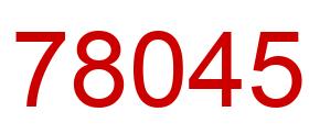 Number 78045 red image