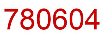 Número 780604 imagen rojo