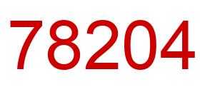 Number 78204 red image