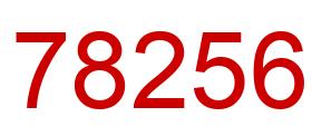 Number 78256 red image