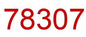 Number 78307 red image
