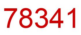 Number 78341 red image