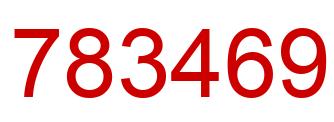 Number 783469 red image