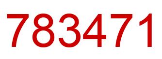 Number 783471 red image