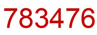 Number 783476 red image
