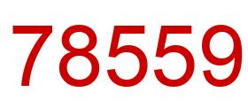 Number 78559 red image
