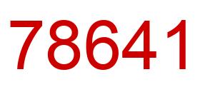 Number 78641 red image