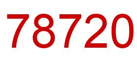 Number 78720 red image