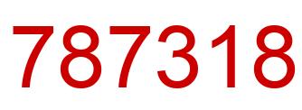 Number 787318 red image