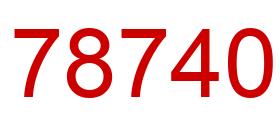 Number 78740 red image