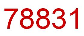 Number 78831 red image