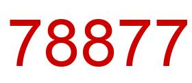 Number 78877 red image