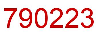 Número 790223 imagen rojo