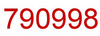 Number 790998 red image