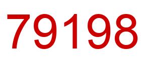 Number 79198 red image