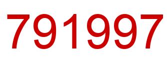 Number 791997 red image
