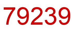 Number 79239 red image