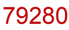 Number 79280 red image
