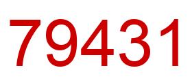 Number 79431 red image