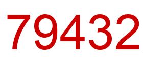 Number 79432 red image