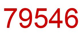 Number 79546 red image