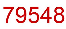 Number 79548 red image