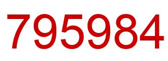 Number 795984 red image