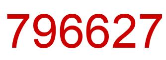 Number 796627 red image