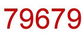Número 79679 imagen rojo
